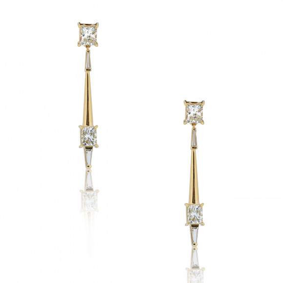 SKP.201269_Anastasia Kessaris_Fancy Cut Diamond Gold Bar Earrings