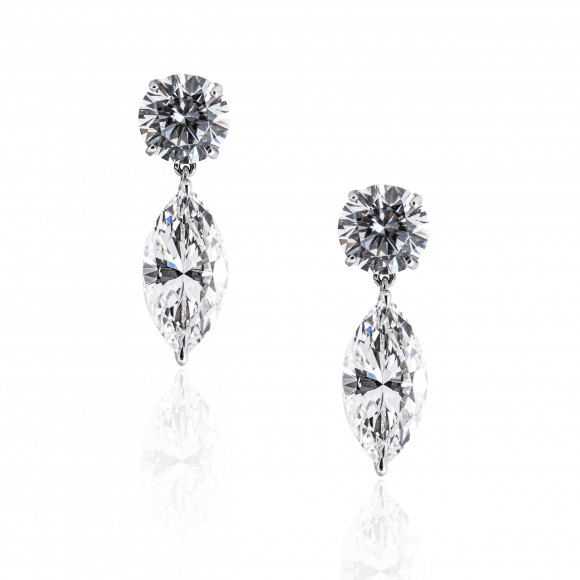 SKP.200047_Anastasia Kessaris_Brilliant and Marquise Cut Diamond Earrings