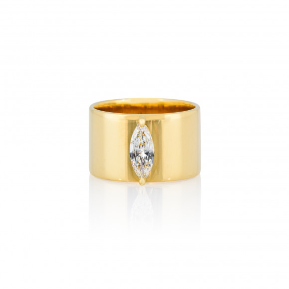 DAP.192037_Anastasia Kessaris_Yellow Gold Marquise Diamond Ring