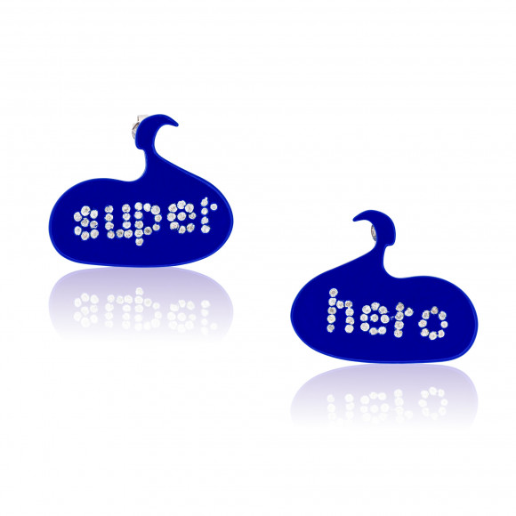 SKE.190749_ Anastasia Kessaris_SuperHero Blue Aluminium Diamond Earrings