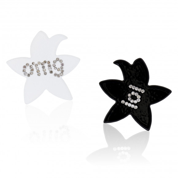 SKE.190750_Anastasia Kessaris_OMG & LOL Black and White Aluminium Diamond Earrings