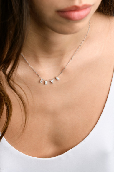 KOP.212523 Anastasia Kessaris Love Custom Cut Diamond Necklace