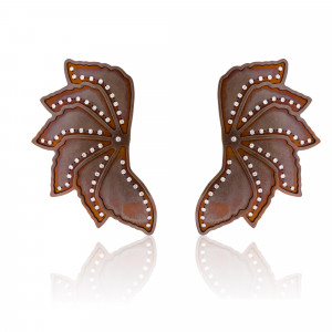 Mega Fun Copper Titanium Diamond Earrings