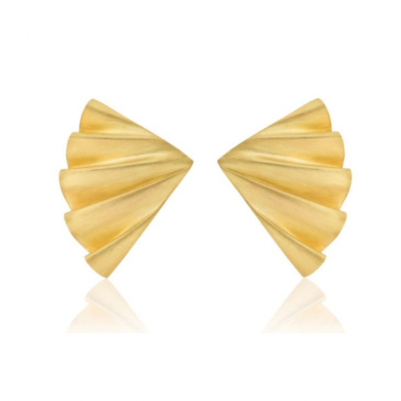 SKP.180268_Anastasia Kessaris_Plisse Yellow Gold Earrings