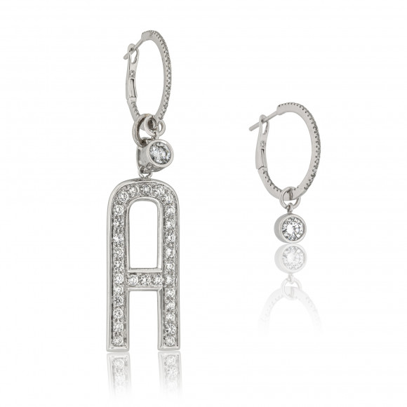 SKECUSAK1_Initial Custom Diamond Earrings