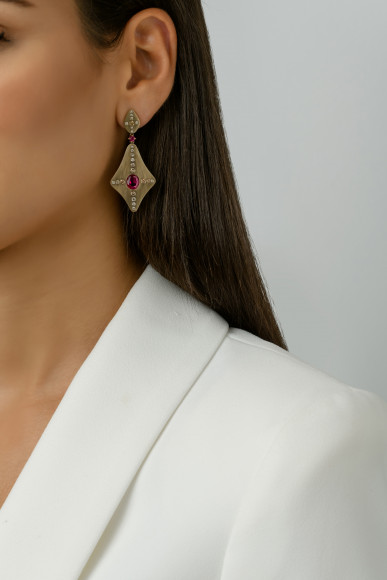 SKP.180036_Anastasia Kessaris_Rhombus Ruby Diamond Earrings