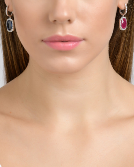 SKP.181773_Anastasia Kessaris_Sapphire and Ruby Radiant Diamond Earrings