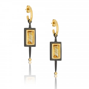 SKP.200141_Anastasia Kessaris_Yellow Gold and Citrine Dangle Earrings