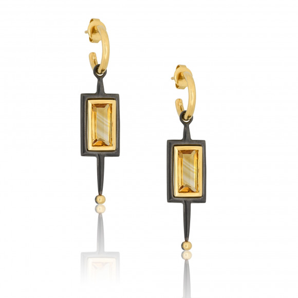 SKP.200141_Anastasia Kessaris_Yellow Gold and Citrine Dangle Earrings