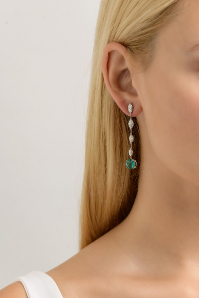SKP.210479_Anastasia Kessaris_Emerald Diamond Dangle Earrings