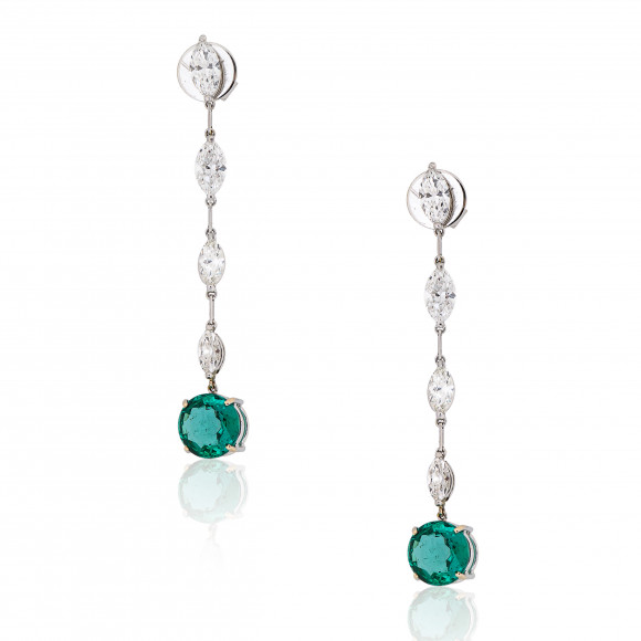 SKP.210479_Anastasia Kessaris_Emerald Diamond Dangle Earrings