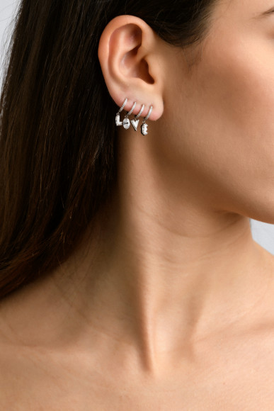 SKP.212492 Anastasia Kessaris Love Custom Cut Diamond Earrings