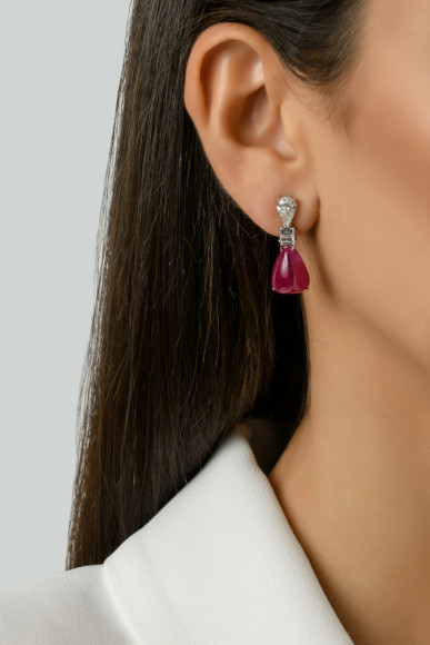 SKP.222275_Anastasia Kessaris_Ruby and Emerald Drop Diamond Earrings