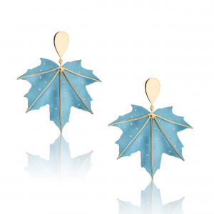 SKP.222325_25_Anastasia Kessaris_Gold Fountain Maple Titanium Earrings