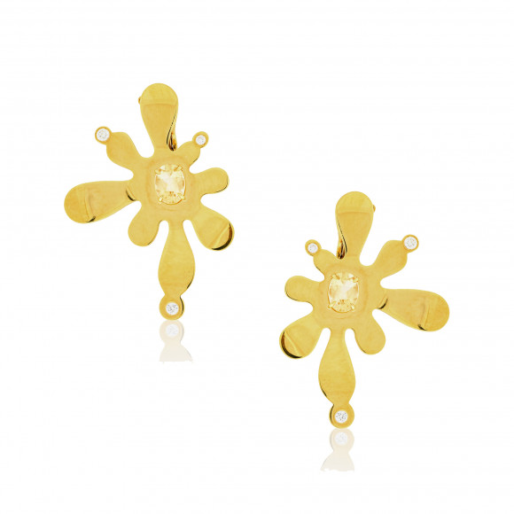 SKP.190273_Anastasia Kessaris_Sparkler Yellow Gold Diamond and Citrine Earrings
