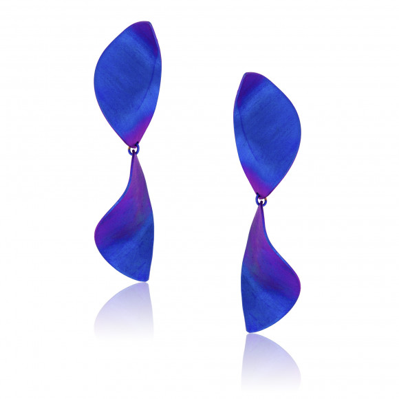 Twisted Bare Titanium Earrings