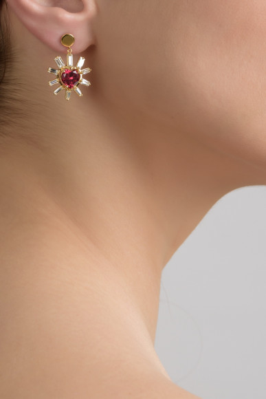 SKP.180107_Anastasia Kessaris_Red Heart and Diamond Rays Earrings
