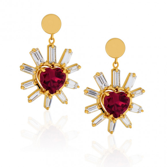 SKP.180107_Anastasia Kessaris_Red Heart and Diamond Rays Earrings