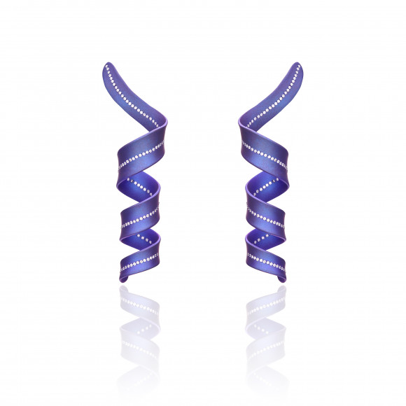 SerpenTEEN Titanium Diamond Earrings